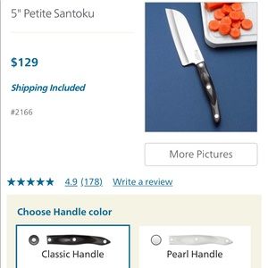 CUTCO 5” PETITE SANTOKU CHEF KNIFE *NEW*